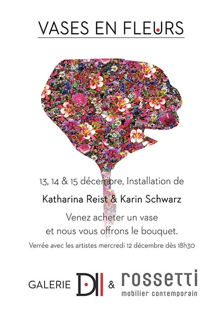 Les 13, 14 & 15 décembre, nous vous présentons une installation florale de Katharina Reist & Karin Schwarz  Venez acheter un vase et nous vous offrons le bouquet que nos artistes ont crée.  Verrée avec les artistes mercredi 12 décembre dès 18h30